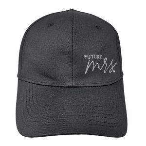 The Ring Boxes Women's Slideback Hat Black Embroidered Engagement Logo Cotton